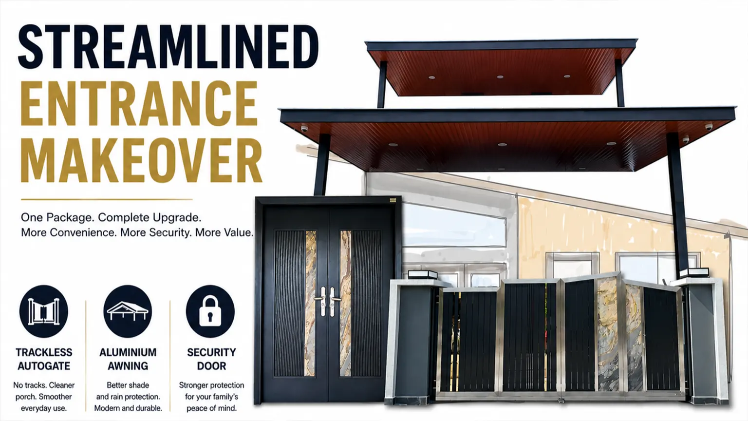 Streamlined Entrance Makeover: The Smarter Autogate Awning Package for Modern Homes