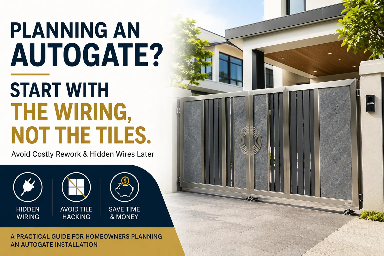 Why Should You Prepare Autogate Wiring Before Tiling Work?