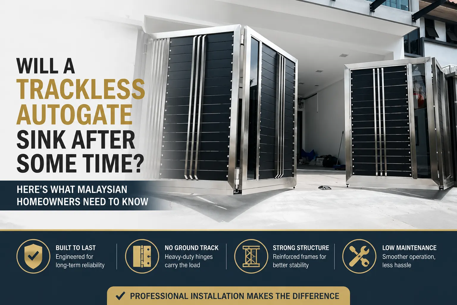 Why Is a Trackless Autogate Reliable, or Will It Sink After Some Time? Here’s What Malaysian Homeowners Need to Know
