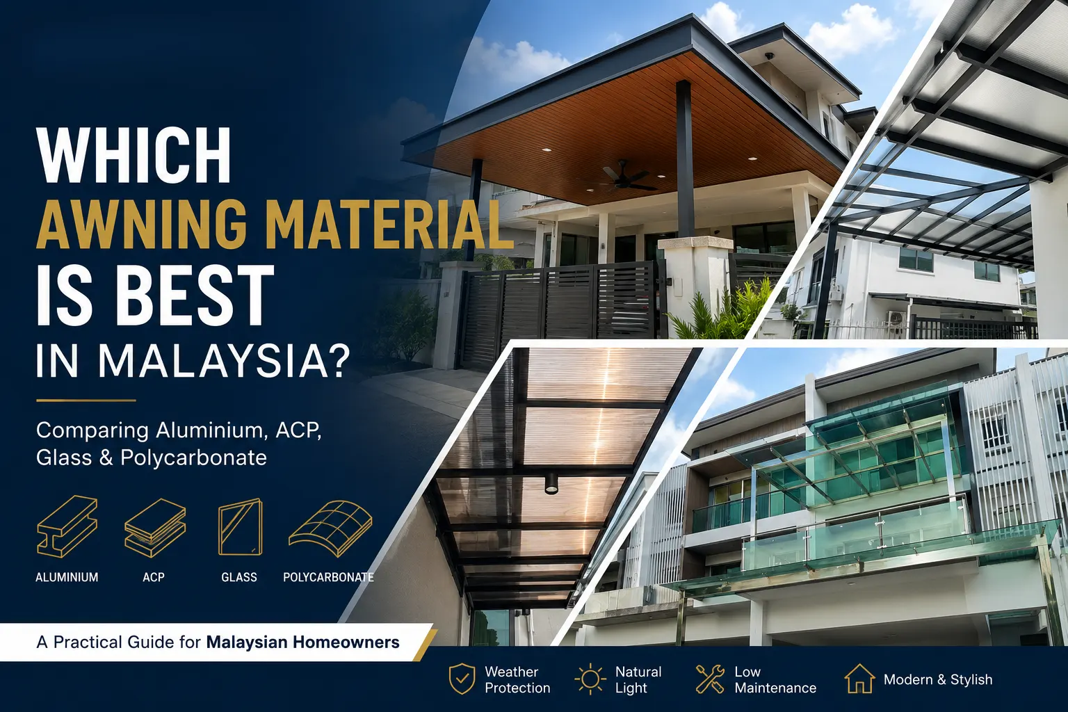 Which Awning Material Is Best in Malaysia? A Homeowner’s Guide