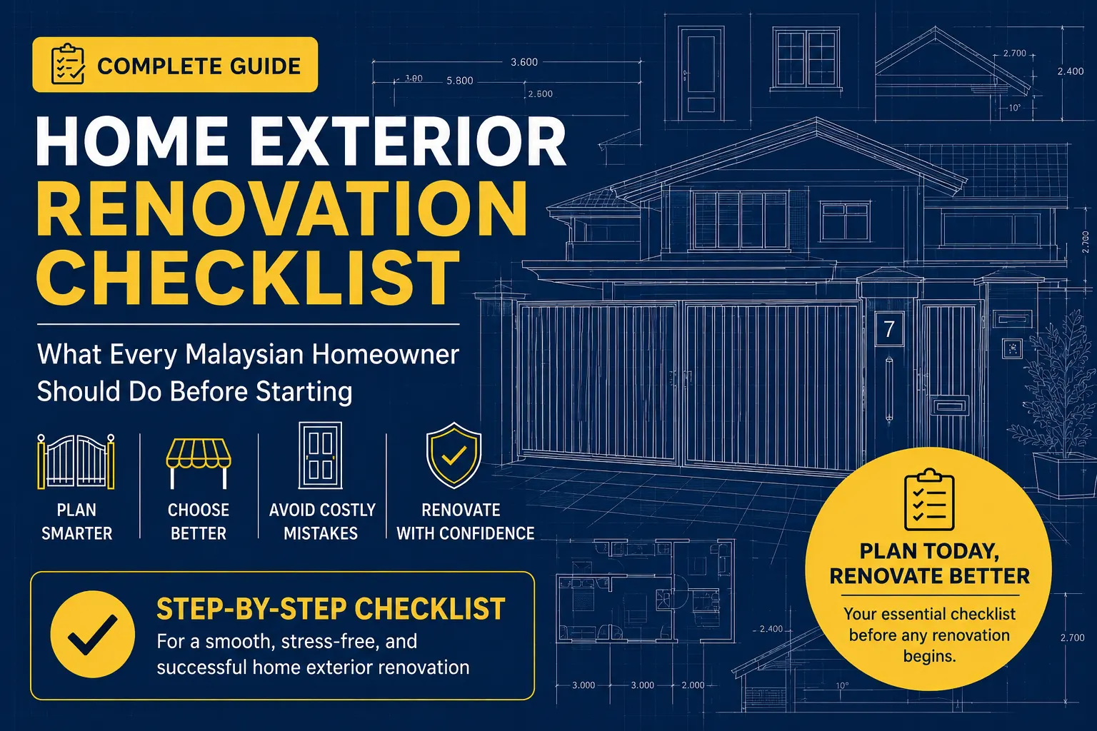 Home Exterior Renovation Checklist Malaysia: What Every Homeowner Should Do Before Starting